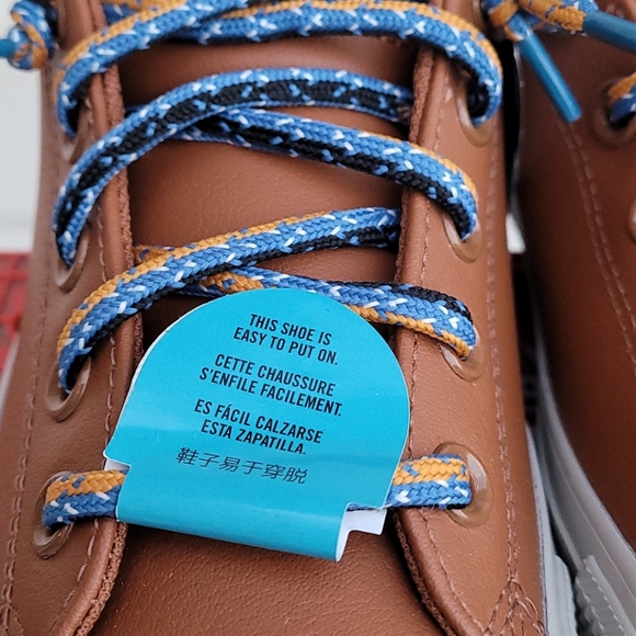 Converse tan leather 5.5 junior slip on 7.5 womens - Picture 8 of 12